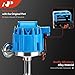 A-Premium HEI Ignition Distributor with 65K Volt Coil Compatible with SBF Ford Small Block V8 221 260 289 302 - Mustang, F-100, F-150, F-250, F-350, GT40, 300, 1030213 PE330U, Blue Cap