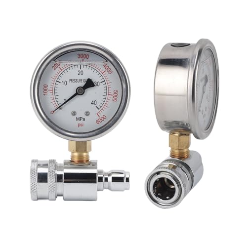 Haofy Pressure Washer Gauge, 3/8in Quick Connect Parts Accessories Gauge - Image 4