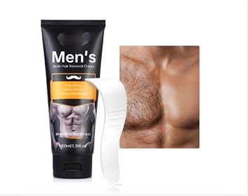 Intimate/Private At Home Hair Removal Cream for Men - Painless, Flawless, Soothing Depilatory for Unwanted Coarse Male Body Hair