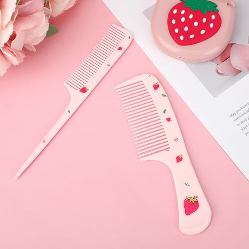 Set de 2 Peines de Pelo Rosas con Diseño de Fresa miniatura 4