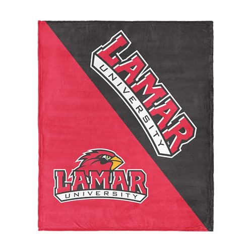 Northwest NCAA Lamar Cardinals Halftone Silk Touch Throw Blanket, 46 x 60 in, Ultra Soft Plush Polyester, Lightweight Warm Decorative Couch Bed Game Day Gift