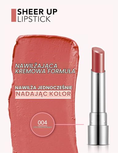 Flormar Lipstick – Długotrwała i odporna na pocałunki szminka dla kobiet – Makijaż ust na co dzień i na imprezy – Naturalny kolor ust – do różnych typów skóry, 004 Warm Peach