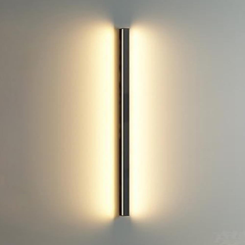 HCZKIUJY LED Wall Lamp, Black Light, Sconce, 3000k Warm White Mounted Long Strip, Suitable for Bedroom Living Room Corridor (100cm)