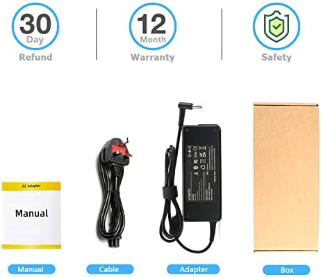 90W Laptop Charger for HP 250-G7 250-G6 G5 G4 350-G2, EliteBook 820 830 840 850, ProBook 430 440 450 G3 G4 G5 G6 G7, HP Chromebook 11 14 Compatible With 65W/45W AC Adapter Power Supply 4.5x 3mm