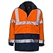 Price comparison product image Supertouch 35494 HI VIS 2 TONE PARKA JACKET-ORANGE/NAVY, X-Large