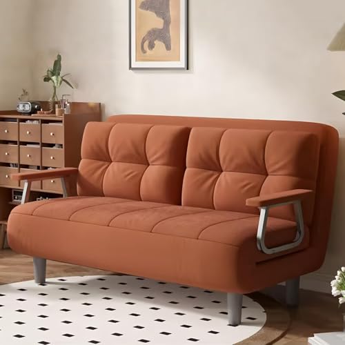 Sofá cama, silla convertible con tela suave, espuma de alta resistencia y patas de acero, diseño que ahorra espacio