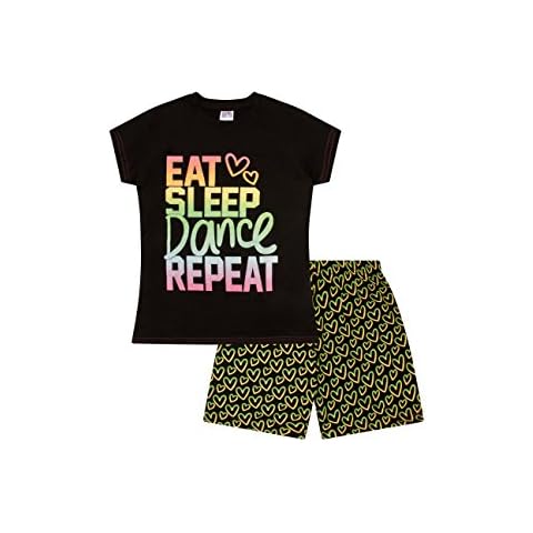 Girls Rainbow Dance Short Pyjamas Set Cover