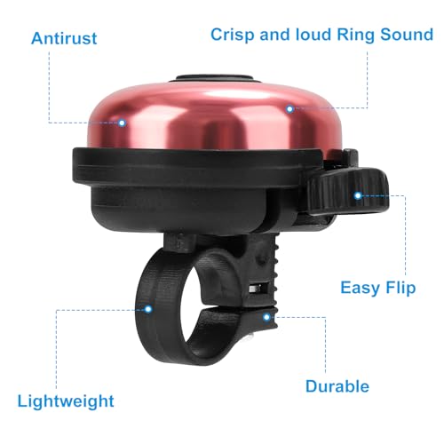 Accmor AC8076-FEN-RIGHT-2PC Classic Bike Bell, Aluminum Bicycle Bell thumb #4