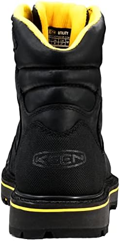 KEEN Utility Men's Milwaukee 6" Steel Toe Work Boots, Black, 9 | Image 2