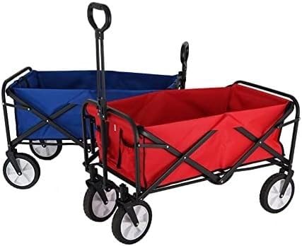 Einkaufswagen, tragbarer Mehrzweckwagen für Zuhause und den Garten, mit Aufbewahrungskorb, zusammenklappbarer Campingwagen, Picknickwagen im Freien, Handwagen, verschleißfestes Rad, leicht, einfa – Bild 8