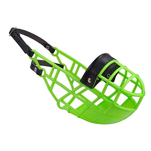 Don Pare Muso Modello 101 in Verde Neon Bere Ideale Sempre Possibile per Ruota Libera, Canile, Gabbia, Corse di Cani, Auto, Protezione Esca velenosa di amathings