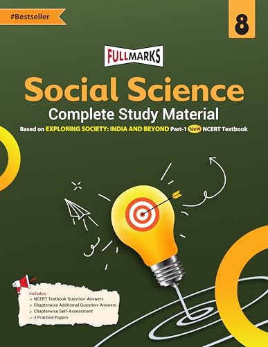 Image of Full Marks Social Science EXPLORING SOCIETY Class 8 Complete Study Material - for CBSE 2026 Exams | New Edition as per NCERT Textbooks | Quick ... Solved Q&A, PYQs, CBQs, Sample Papers
