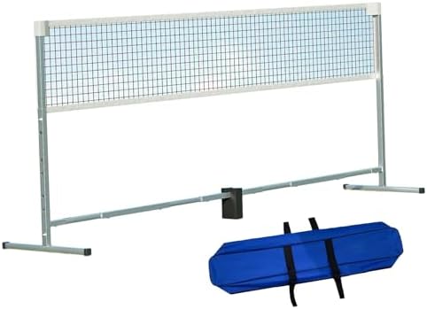 Portable Badminton Tennis Net Stand, Badminton Net Stand Portable,Foldable Indoor Outdoor Volleyball Poles,with Net and Backpack,Athletic Training Equipment for Ballpark,One Color-Length 610Cm