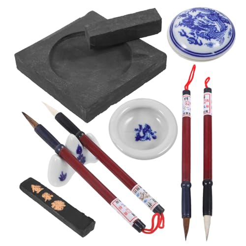 SHINEOFI Juego De Pintura China Completo Pinceles De Caligrafía Tinta y Kit Para Principiantes