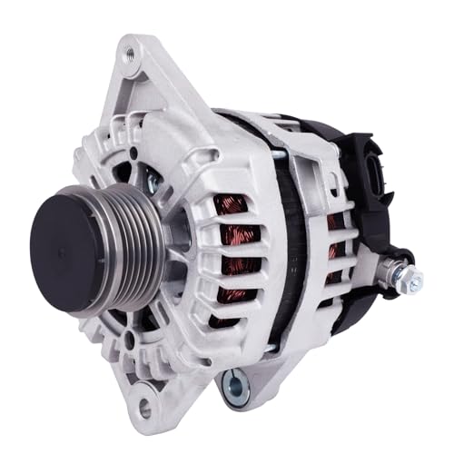 Detroit Axle - 1.6L Alternator for Hyundai Elantra GT Sonata Tucson Kona Veloster Kia Optima Soul Forte [Turbocharged] Alternator with 6-Groove Decoupler Pulley Replacement