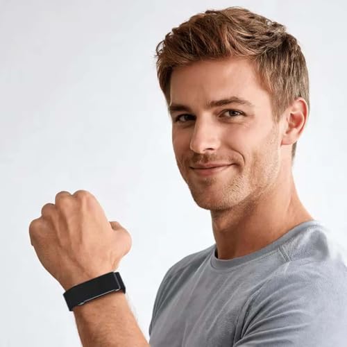 ishock Breathable Stretch Nylon Sports Wristband with Beige - Image 6