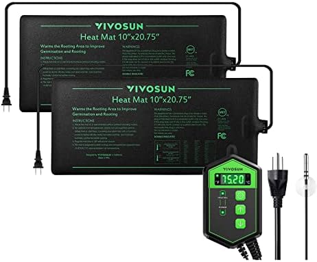 VIVOSUN 2 Pack Durable Waterproof Seedling Heat Mat Warm Hydropon...