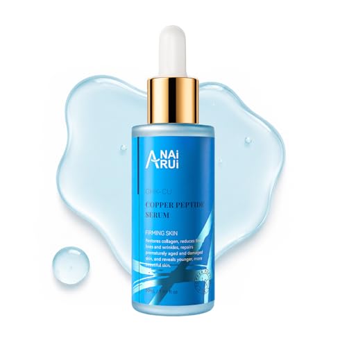 ANAiRUi Copper Peptide Serum 50 ml | Sérum facial antienvejecimiento con ácido hialurónico | Reducción de líneas finas y arrugas para una piel radiante