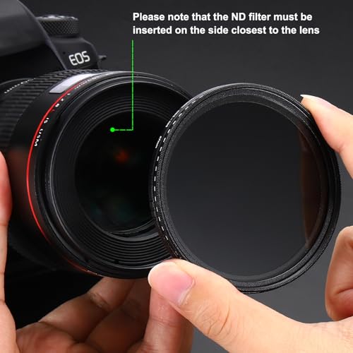 QUARKZMAN Filtr obiektywu ND2-400 Filtr obiektywu o zmiennej gęstości Neutralna gęstość Okrągły filtr ND 77 mm szary rozmiar filtra do obiektywu fotograficznego