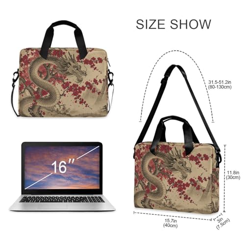 Funda para portátil 15.6 pulgadas beige con asa y correa miniatura 5
