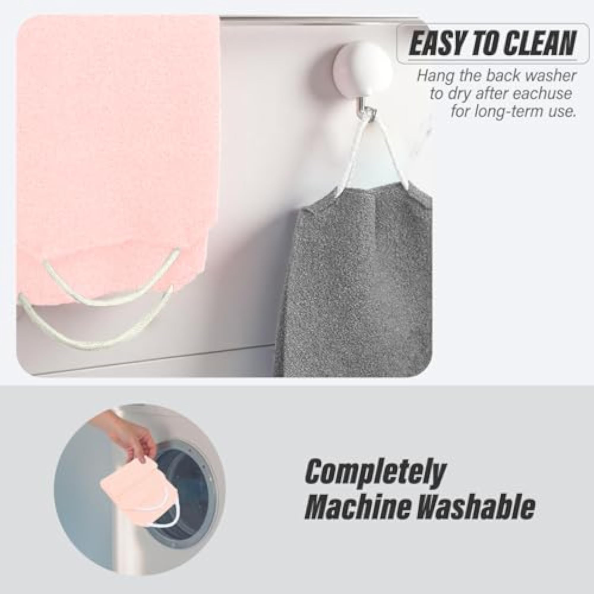 Exfoliating Back Scrubber with Handles for Deep Cleansing