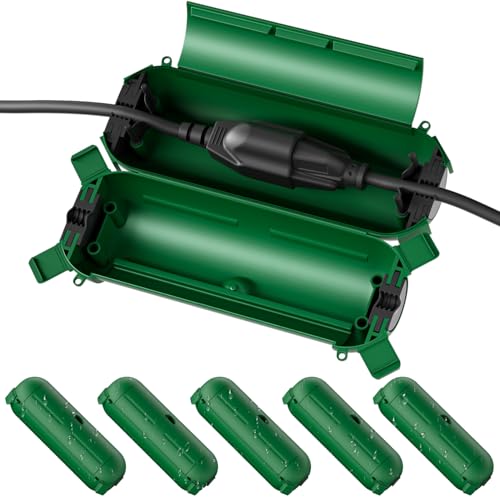 Image of [6 Pack] Flemoon Outdoor Extension Cord Safety Cover with Waterproof Seal