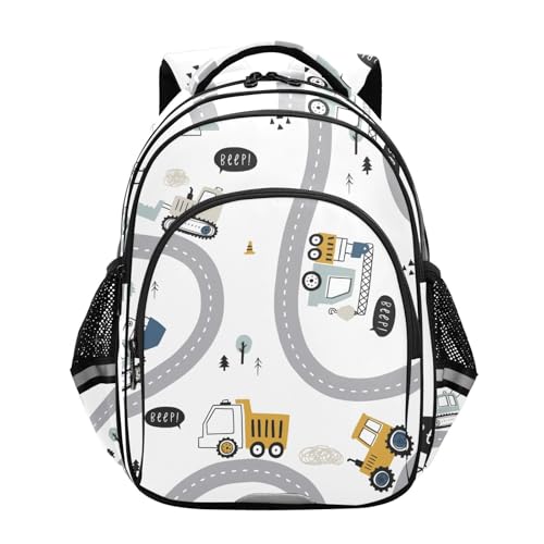 Sac à dos ordinateur 16,9 pouces léger et ergonomique motif tracteur bulldozer