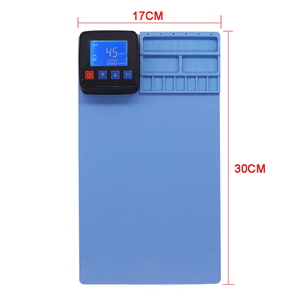 Podkładka grzewcza do ekranu LCD do naprawy smartfonów i tabletów, separator płyty grzejnej do ekranów LCD, 300 mm x 170 mm x 7 mm