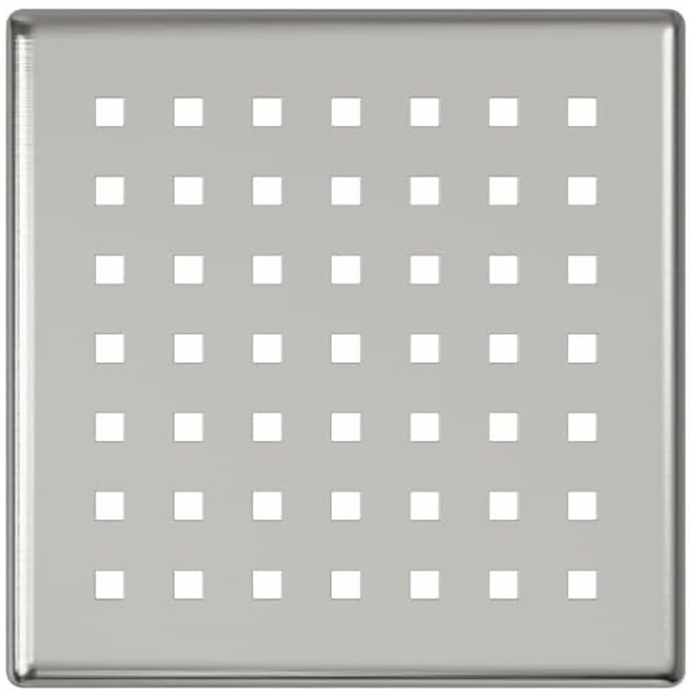 NRG 12x12cm Square Stainless Steel Drain Cover for Shower Tray
