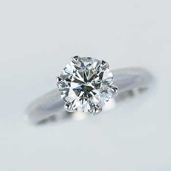 お値下げ中　プラチナ ダイヤモンドリング 立爪　鑑定書付き Amazon.co.jp: 【KASHIMA】鑑定書付 プラチナ900 1.2ct