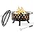 Aoxun Fire Pit 30in with Grill Outdoor Wood Burning 2 in 1 Fire Pit with Fire Poker (Black)