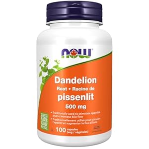 NOW Supplements, Dandelion Root (Taraxacum officinale) 500 mg, Herbal Supplement, 100 Veg Capsules