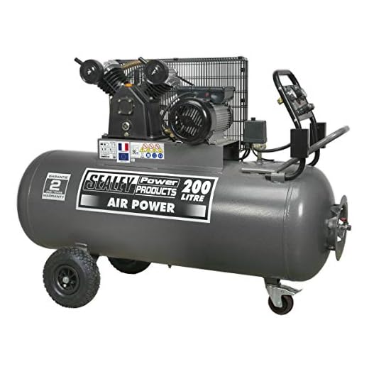 Sealey SAC3203B Compressor 200ltr Belt Drive 3hp with Front Control Panel
