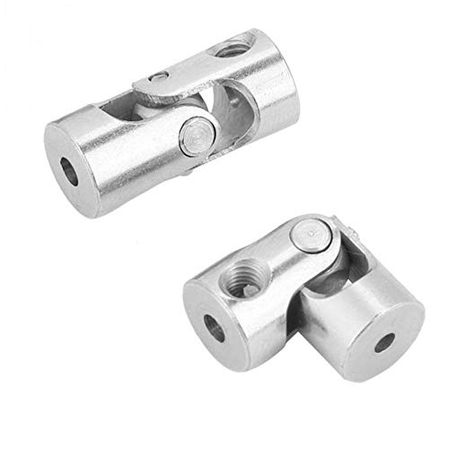 2 Pcs 2mm to 10mm Universal Joint Shaft Coupling with Screws 19 Sizes Motor Shaft Coupling Universal Joint Connector for RC Model Motor