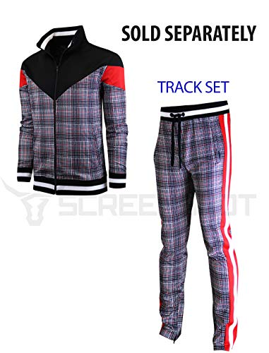 Image of SCREENSHOT-TRACK JACKET Mens Urban Hip Hop Premium Track Jacket - Slim Fit Side Taping Sportswear Urbanwear Streetwear Top