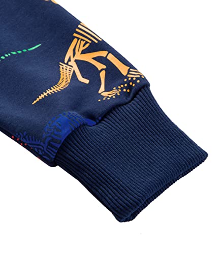 Tlaenson Kids Dinosaur Hoodies For Boys Girls Pullover Hooded Toddler Long Sleeve Sweatshirts With Pocket Navy 4-5 Years/Size 120 #TOP4