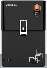 AQUA LIBRA WITH DEVICE Puro Sky Water Purifier for Home – RO + UV + UF + Alkaline + Copper + Zinc | 12-Stage Filtration, iProtect Safety, 12L Storage, Black & Copper – Puro Sky