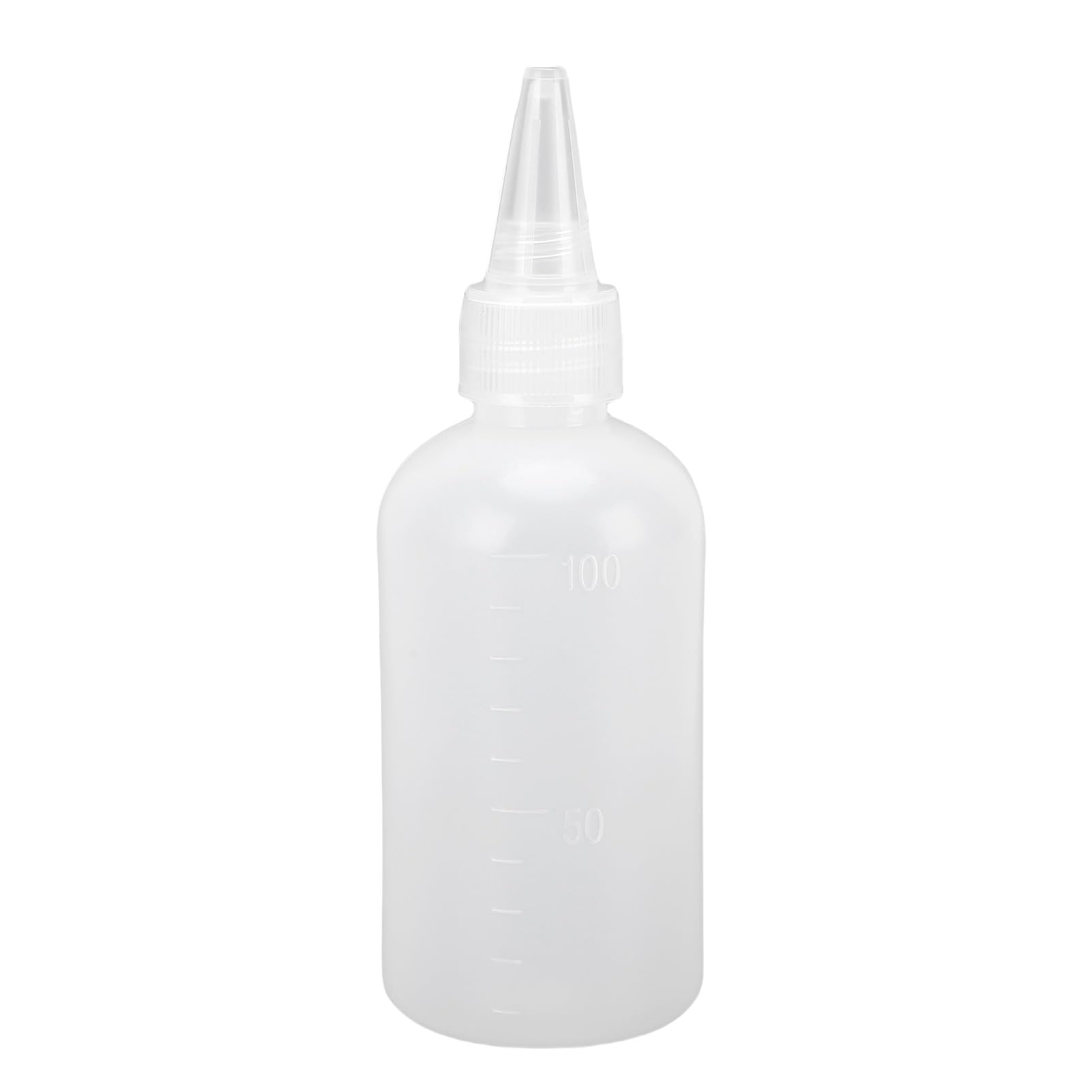 Jelquix 60Pcs Squeeze Condiment Bottles, Empty Bottle, Airbrush Paint Bottles with Scale, 100ml, Semi Transparent, Ideal for Cosmetics, Shampoos & Massage Oils