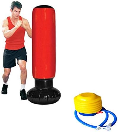 Inflatable Punch Punching Bag Tower Boxing Workout Training Gym Exercise + Pump