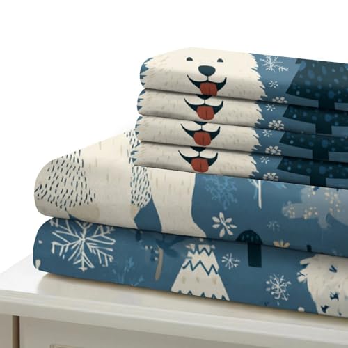 Parure de lit chien d'hiver 140x200 microfibre - 7