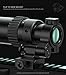Feyachi M36 1.5X - 5X Red Dot Sight Optics Magnifier with Flip to Side Mount