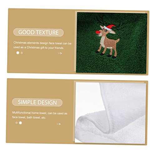 Toalla facial navideña de algodón transpirable: pack de 6 piezas de baño resistentes 4