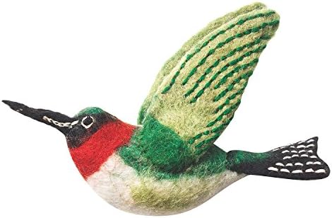 Global Crafts Wild Woolies Hummingbird Ornament