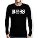 Produktbild Alfa Romeo BOSS T-Shirt Logo Clipart Herren CAR Auto Tee TOP Black White Long Sleeves (XL, Black)