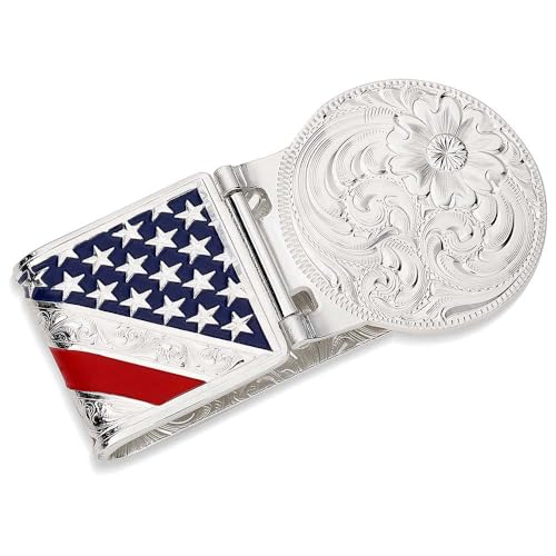 Image of Montana Silversmiths Made in the USA Western Lifestyle Money Clip (American Made Liberty Hinged)