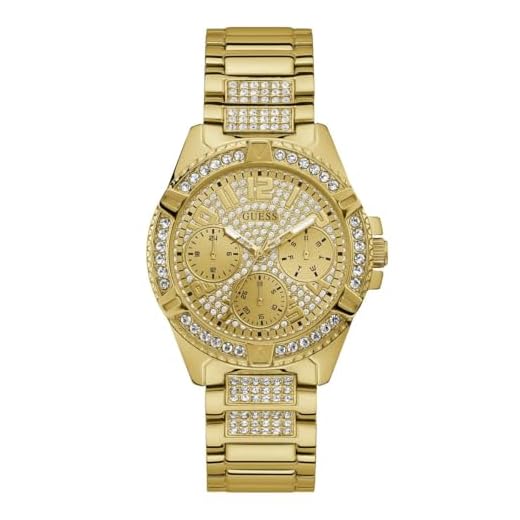 Guess Reloj Analógico para Mujer de Cuarzo con Correa en Acero Inoxidable W1156L2