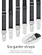 ohyeahlady Sissy Dessous Männer Gay unterwäsche Herren mit 4 Clips Spitze Reizwäsche Große Größen Strumpfgürtel Breit Strumpfhalter Oberschenkel Strumpfband Garter Belt mit 3 Haken Schwarz L