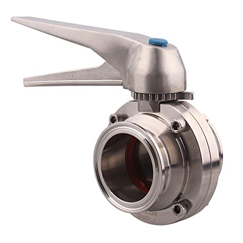 Dernord Butterfly Valve With Trigger Handle Stainless Steel 304 Tri Clamp Clover (2 Inch Tri Clamp Butterfly Valve) #TOP5