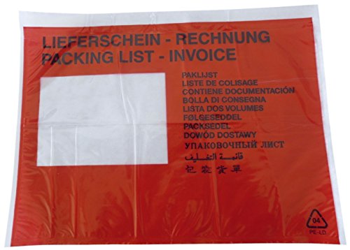 Preisvergleich Produktbild Docufix 402024 Dokumententaschen und Dokumentenschutzfolien Selbstklebend Begleitpapiertasche C5 sk rot