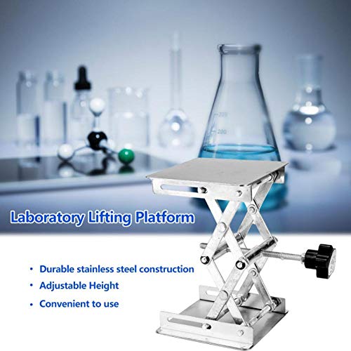 Support de plate-forme de levage de laboratoire 100x100mm ciseaux acier inoxydable - 5